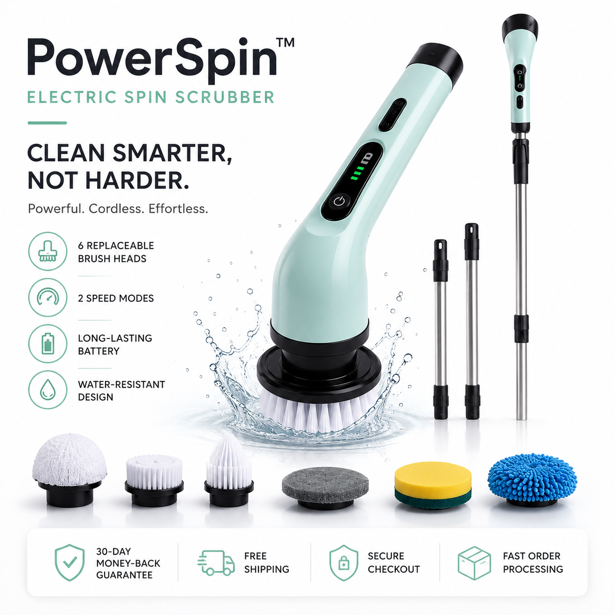 PowerSpin™ Electric Spin Scrubber