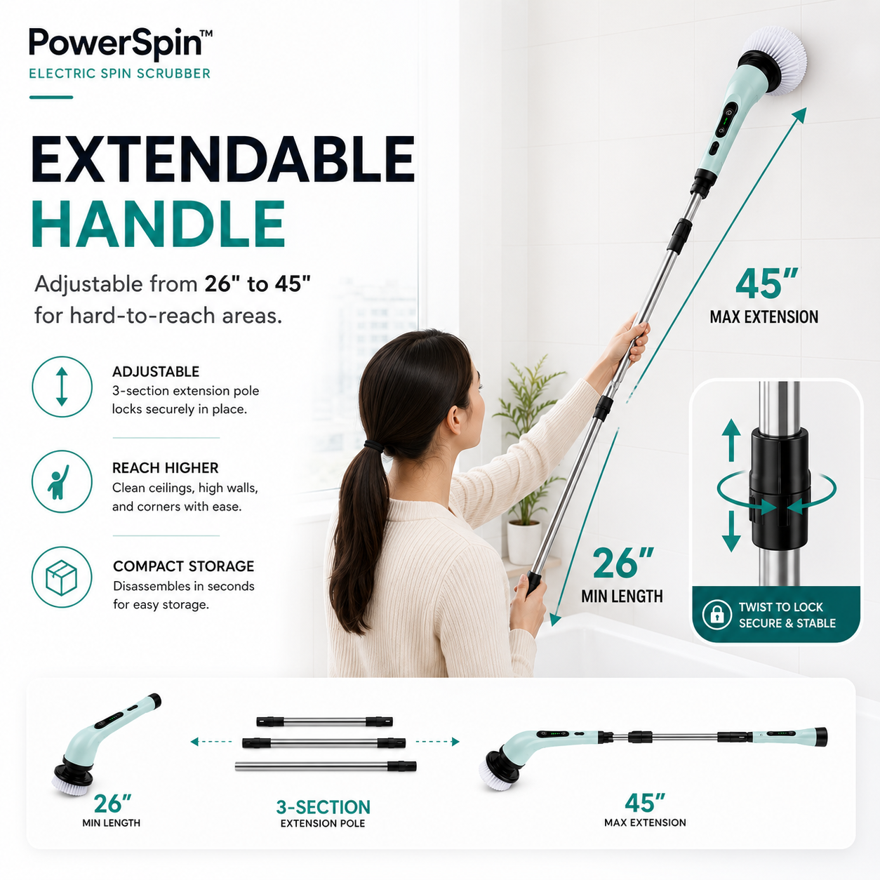 PowerSpin™ Electric Spin Scrubber