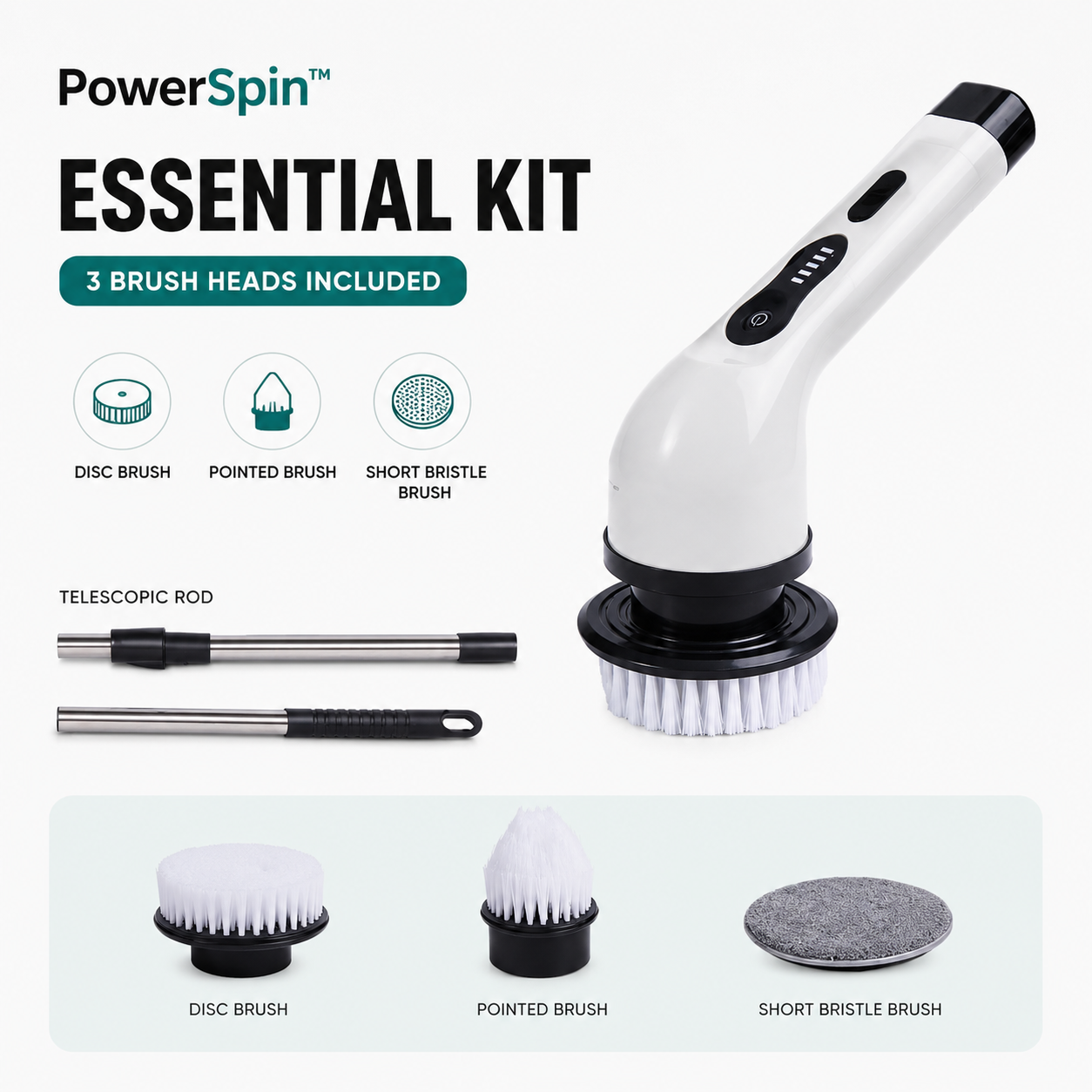 PowerSpin™ Electric Spin Scrubber